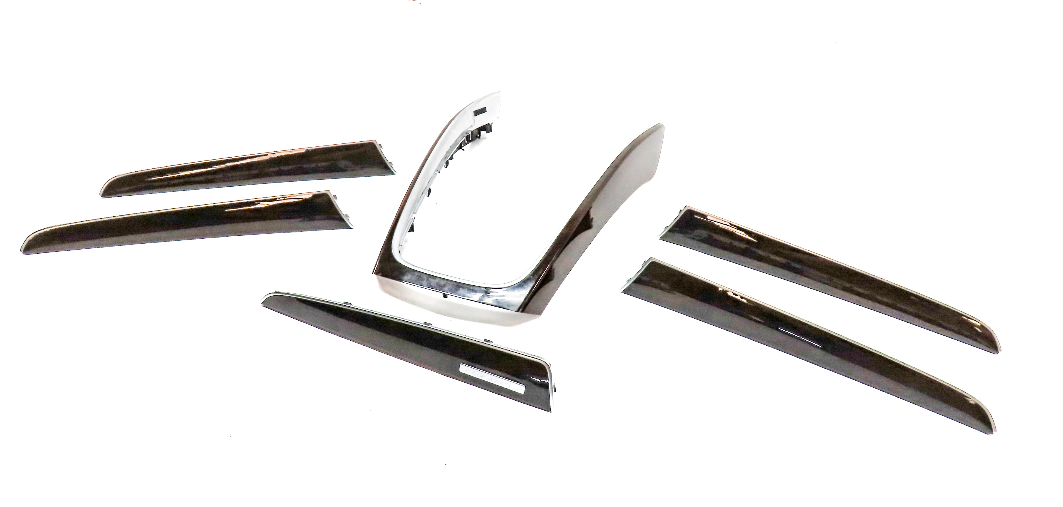 2012 AUDI Q5 (B8 8R) FRONT REAR LEFT RIGHT DOOR DASH CONSOLE TRIM SET (Walnut) — exact item pictured